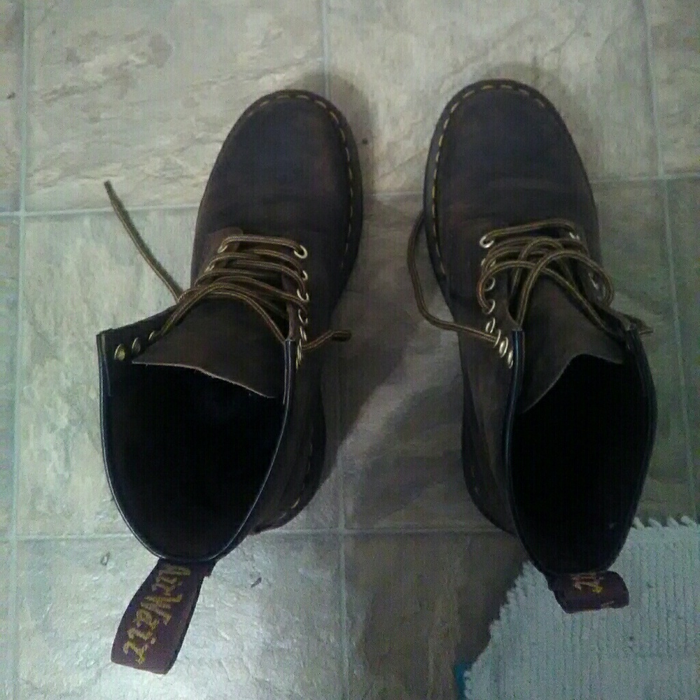 Brown Dr Marten boots
